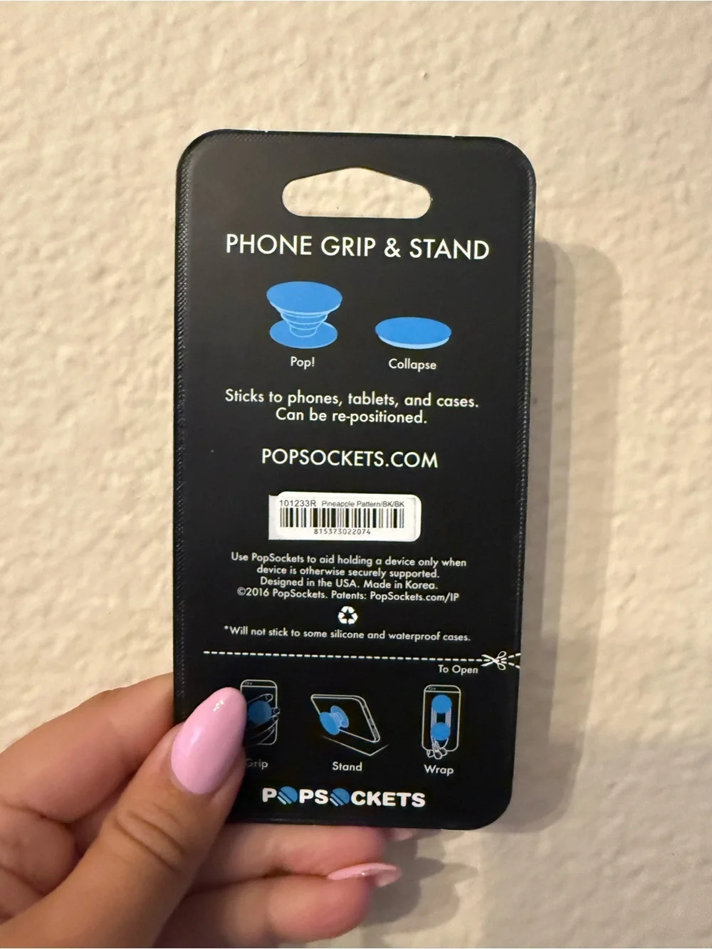 NWT 🏷️ | POPSOCKETS | Phone Grip & Stand with Pineapple Pattern